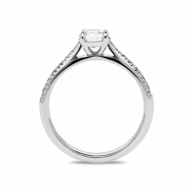 Platinum 0.82ct Diamond Brilliant Cut Ring