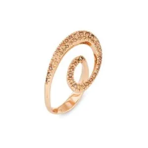 Ponte Vecchio Botticelli 18ct Rose Gold 0.80ct Diamond Swirl Ring