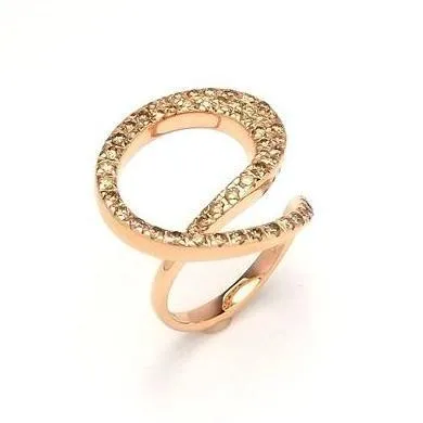 Ponte Vecchio Botticelli 18ct Rose Gold 1.08ct Diamond Looped Ring