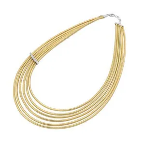 Ponte Vecchio Nobile 18ct Yellow Gold 0.44ct Diamond Multi-Strand Necklace