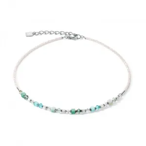 Princess Shape Mix Mint Green Necklace 4239/10-0522