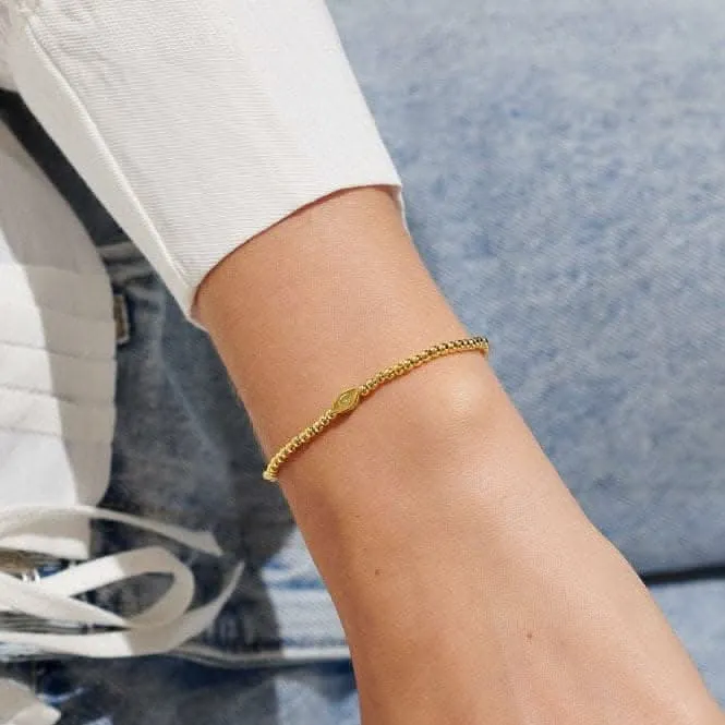 Protect Your Energy Positivity Is Power Gold Plated 17.5cm Bracelet 6785
