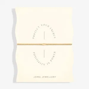 Protect Your Energy Positivity Is Power Gold Plated 17.5cm Bracelet 6785