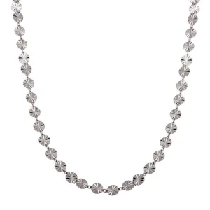 Rhodium Plated 925 Sterling Silver Confetti Necklace - ECN00045RH