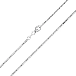 Rhodium Plated 925 Sterling Silver Correana Chain 1.4mm - ECN00038RH