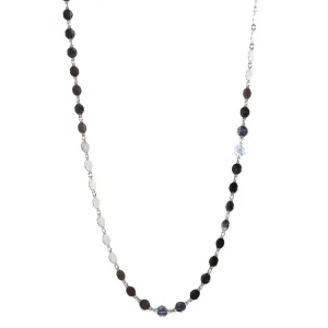 Rhodium Plated 925 Sterling Silver Flat Circle Necklace - ECN00024RH