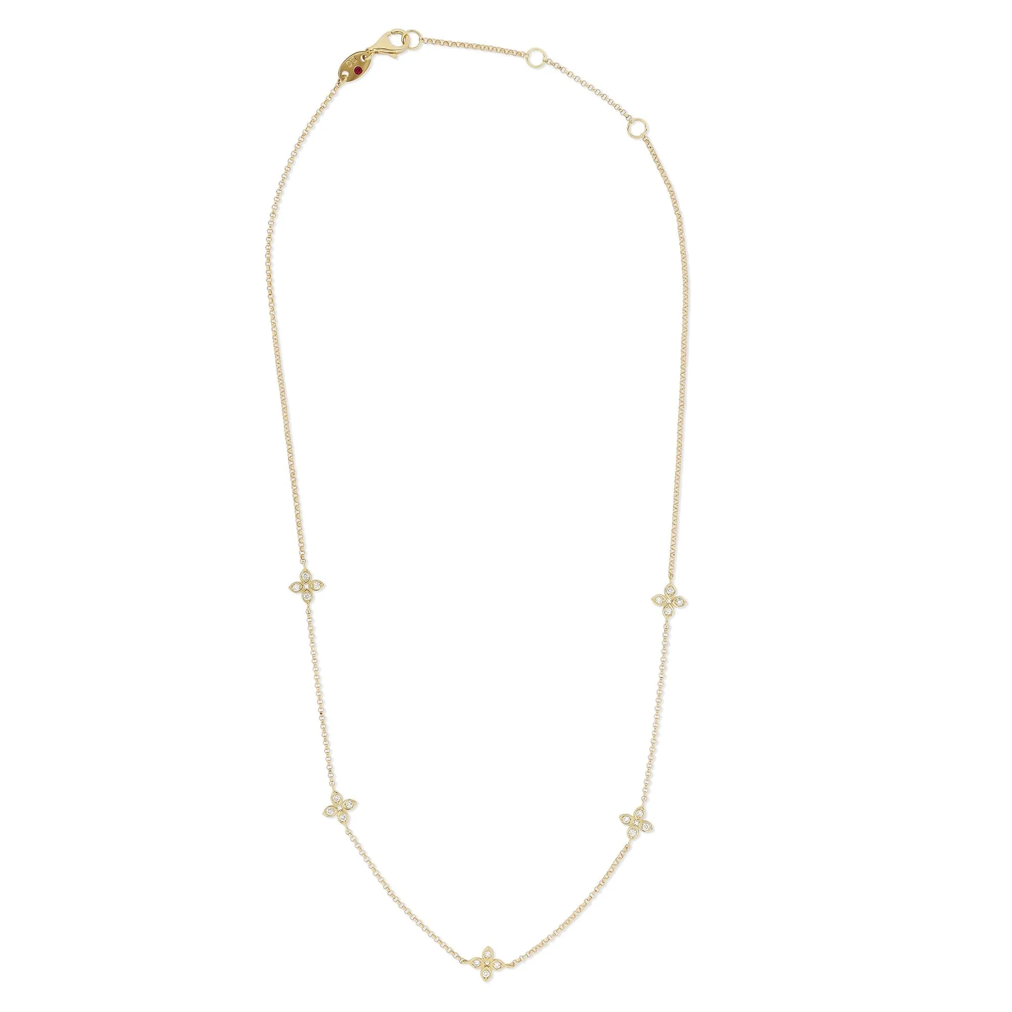 Roberto Coin Love By The Yard 18ct Yellow Gold Diamond Necklace D