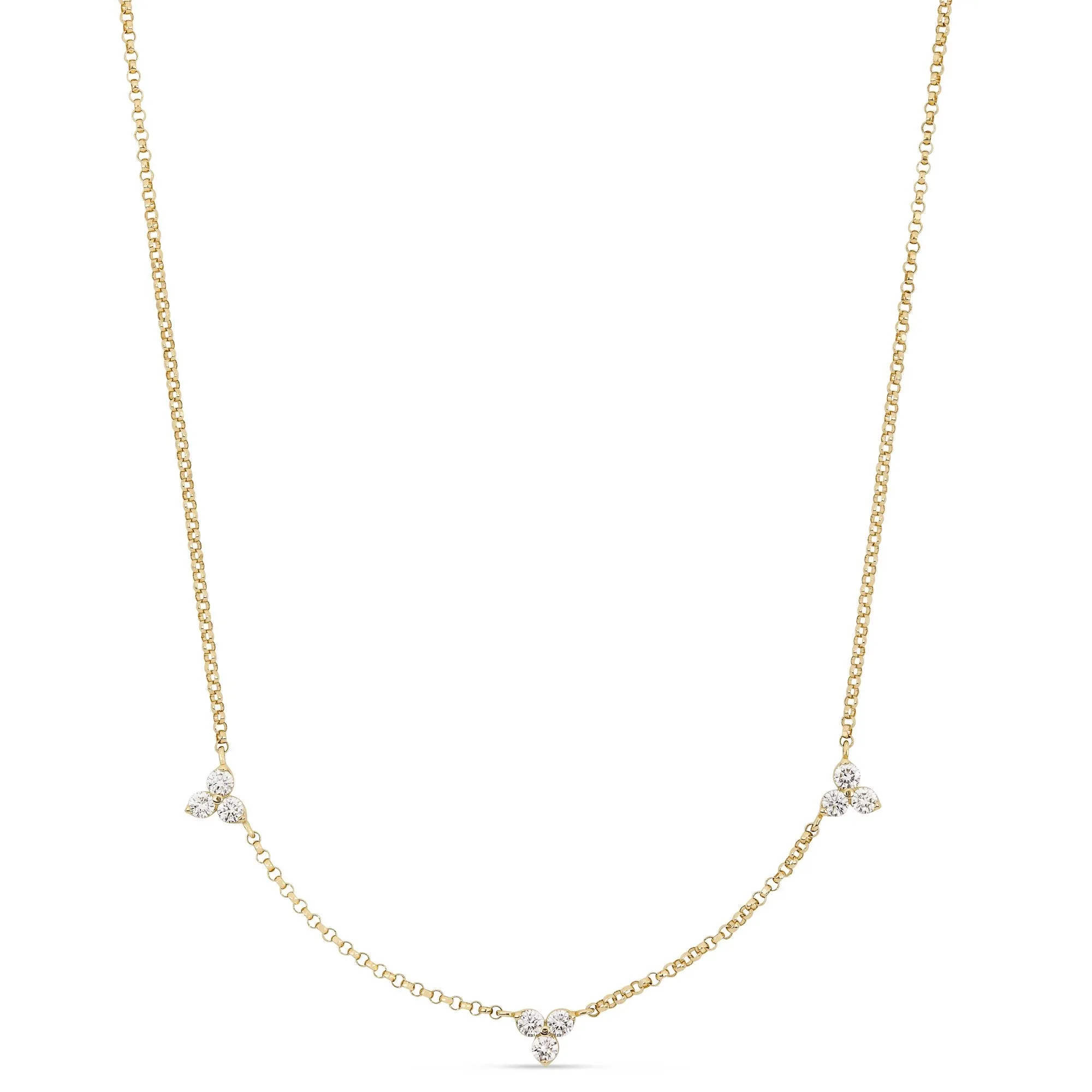 Roberto Coin Love By The Yard 18ct Yellow Gold Diamond Necklace D