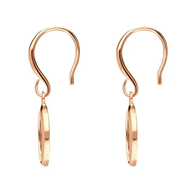 Rose Gold Plated Sterling Silver Open Circle Infinity Drop Earrings