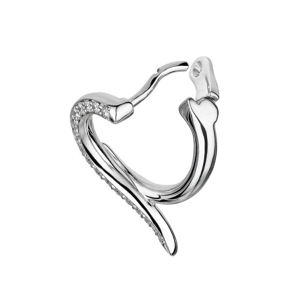 Shaun Leane Armis 18ct White Gold Diamond Pave Hoop Earrings