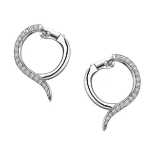 Shaun Leane Armis 18ct White Gold Diamond Pave Hoop Earrings