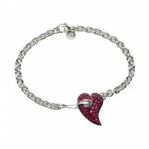 Shaun Leane Bracelet Hook My Heart Red Topaz Silver
