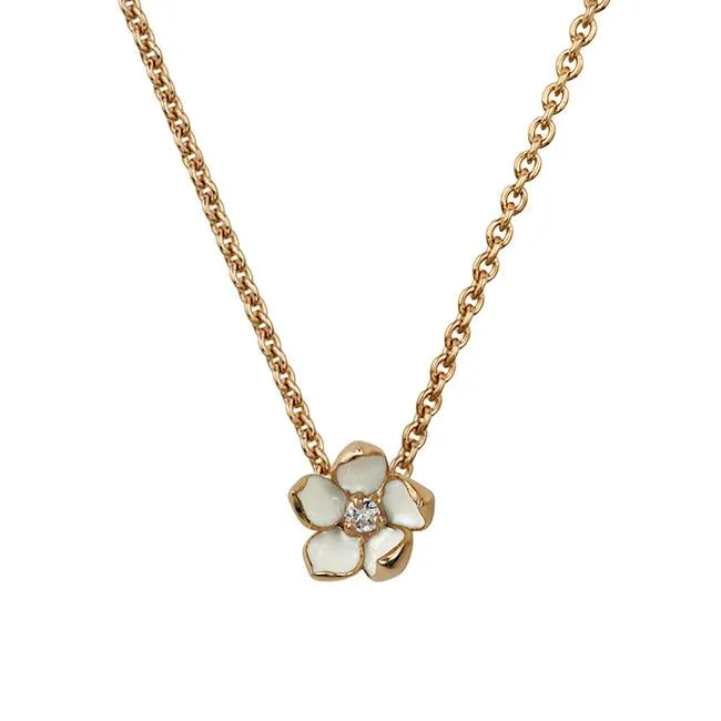 Shaun Leane Cherry Blossom 18ct Rose Gold Plated Sterling Silver Diamond Small Necklace