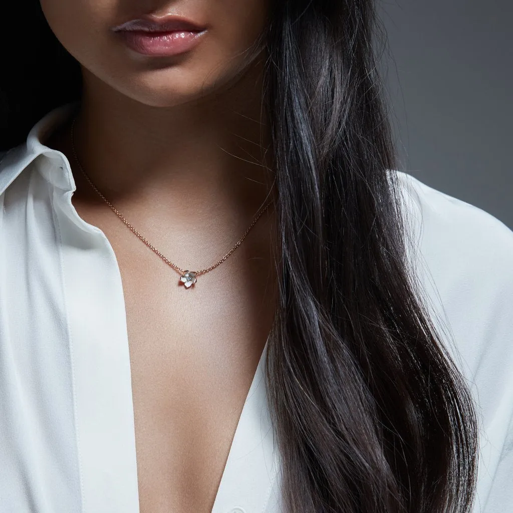Shaun Leane Cherry Blossom 18ct Rose Gold Plated Sterling Silver Diamond Small Necklace
