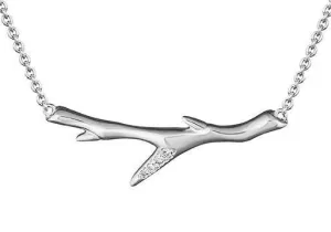 Shaun Leane Cherry Blossom Sterling Silver Diamond Branch Necklace