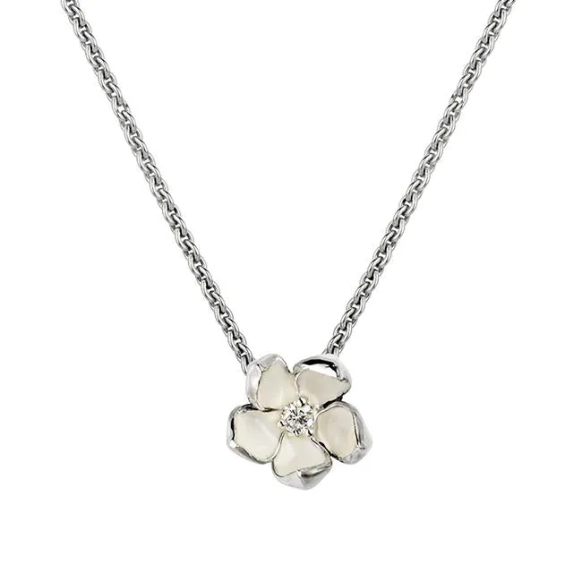 Shaun Leane Cherry Blossom Sterling Silver Diamond Necklace