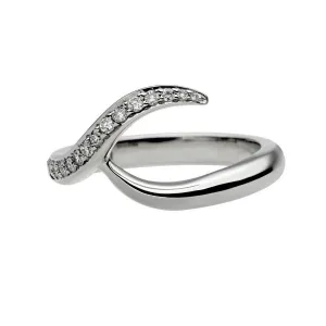 Shaun Leane Entwined 18ct White Gold 0.11ct Diamond Inward Wedding Ring