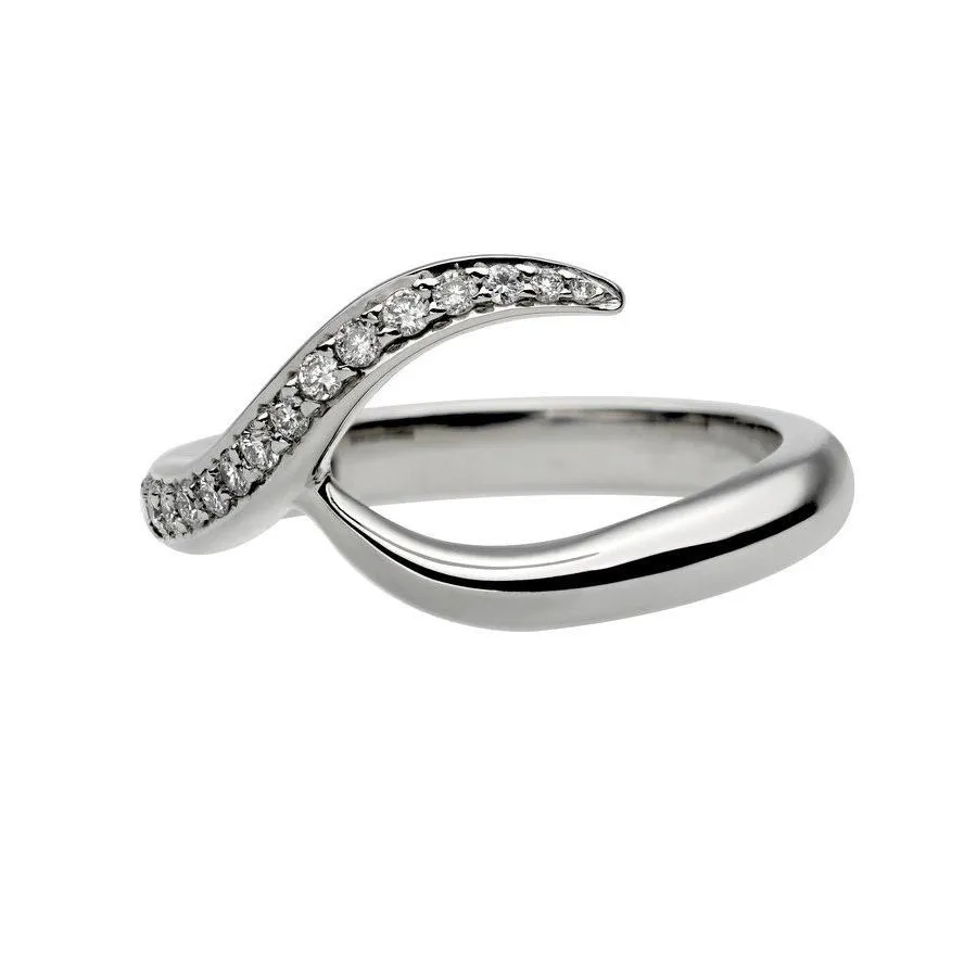 Shaun Leane Entwined 18ct White Gold 0.11ct Diamond Inward Wedding Ring