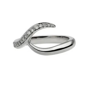 Shaun Leane Entwined 18ct White Gold 0.11ct Diamond Inward Wedding Ring