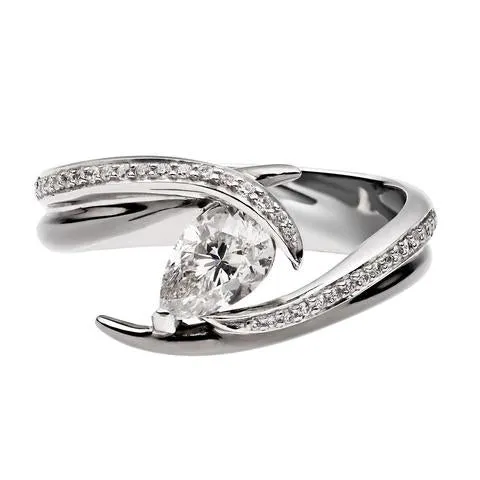 Shaun Leane Entwined 18ct White Gold 0.85ct Diamond Captured Vine Engagement Ring