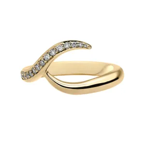 Shaun Leane Entwined 18ct Yellow Gold 0.11ct Diamond Inward Wedding Ring