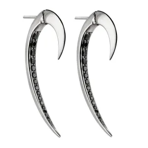 Shaun Leane Hook Sterling Silver Black Spinel Size 1 Earrings