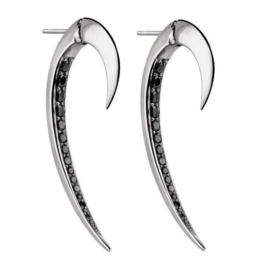Shaun Leane Hook Sterling Silver Black Spinel Size 1 Earrings