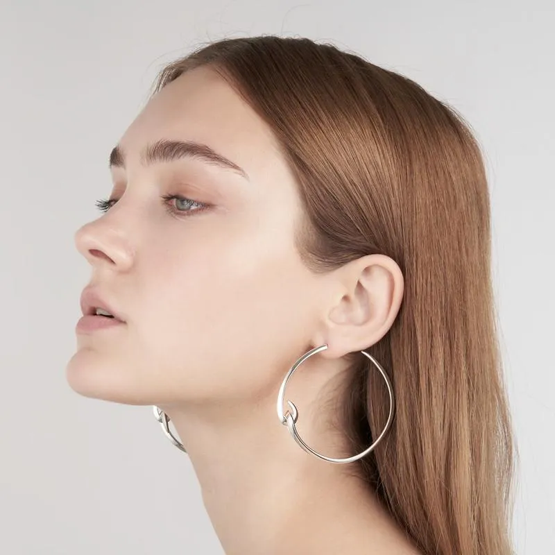 Shaun Leane Hook Sterling Silver Large Hoop Earrings