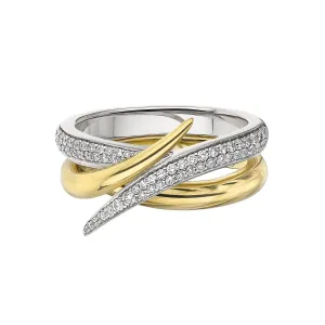 Shaun Leane Interlocking 18ct Gold and Diamond Ring Set