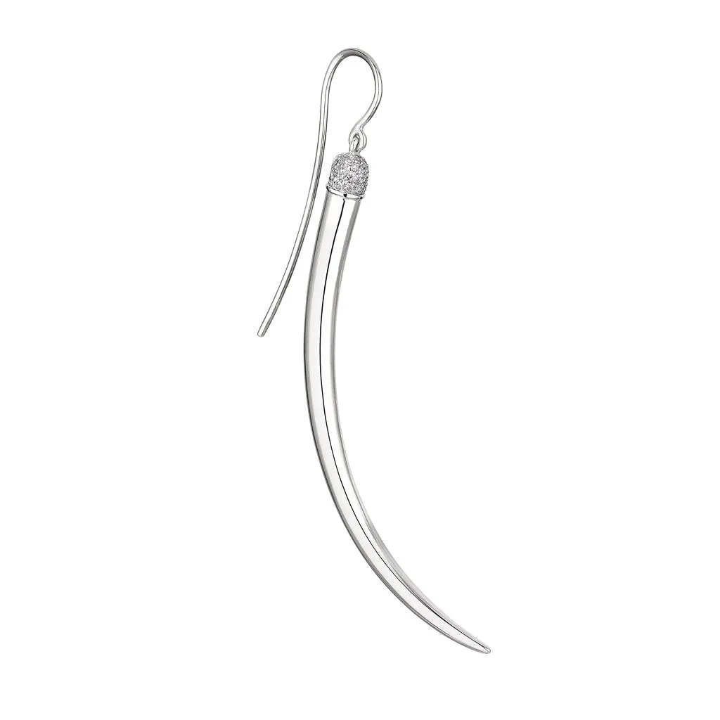 Shaun Leane No.1 Single Sterling Silver Diamond Long Earring