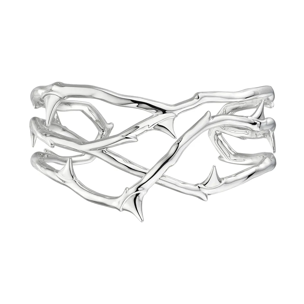 Shaun Leane Rose Thorn Sterling Silver Small Cuff Bangle