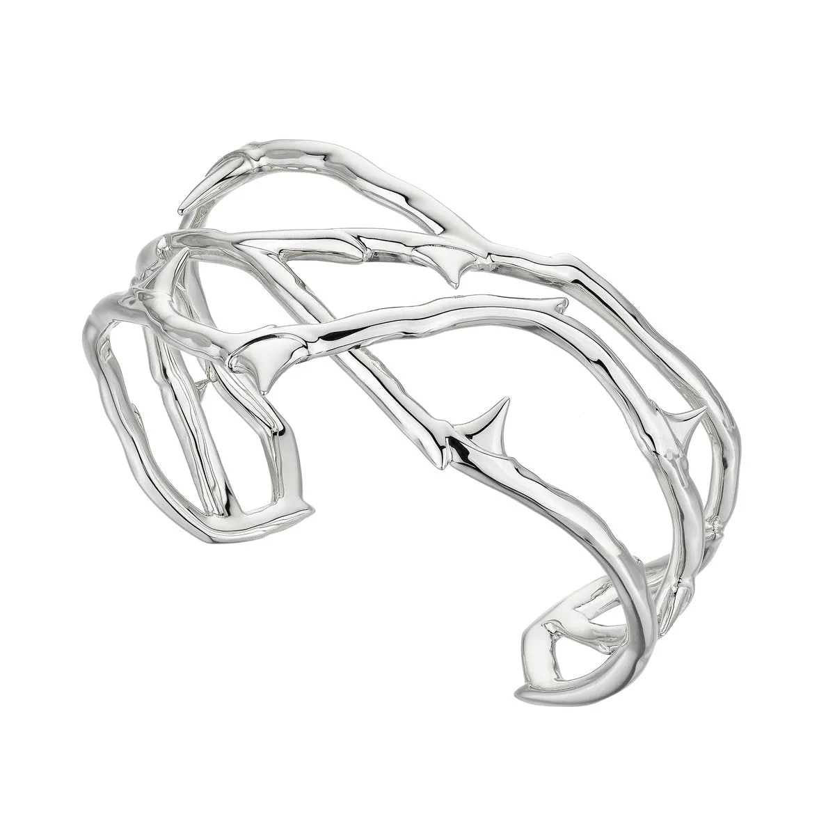 Shaun Leane Rose Thorn Sterling Silver Small Cuff Bangle