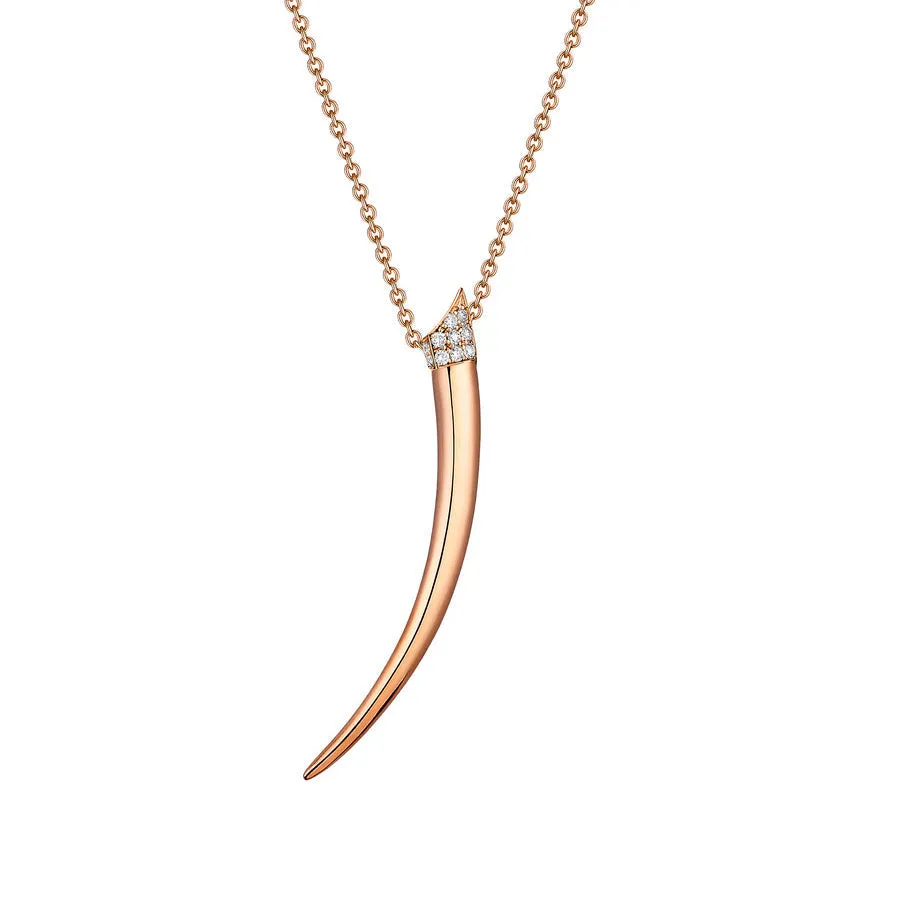 Shaun Leane Sabre 18ct Rose Gold Plated Sterling Silver Diamond Tusk Necklace D