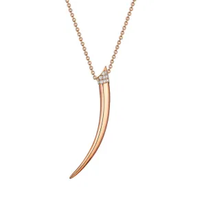 Shaun Leane Sabre 18ct Rose Gold Plated Sterling Silver Diamond Tusk Necklace D