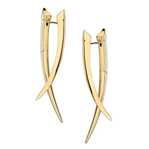 Shaun Leane Sabre 18ct Yellow Gold Plated Sterling Silver Crossover Earrings