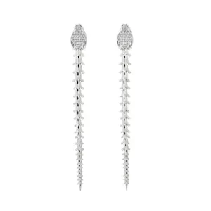 Shaun Leane Serpent Trace Sterling Silver Diamond Drop Earrings D