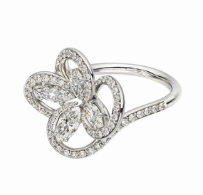 Shaun Leane Entwined 18ct White Gold 2.10ct Diamond Marquise Petal Ring