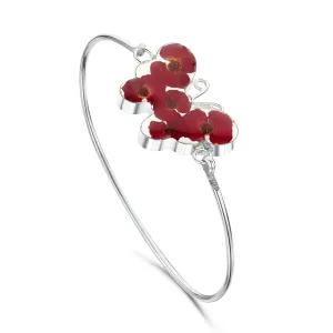 Shrieking Violet Bangle Poppy Butterfly Silver