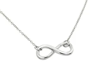 Silver 925 Rhodium Plated Infinity Pendant Necklace - STP01373