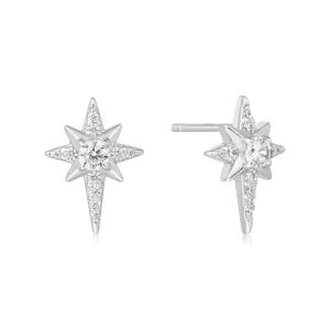Silver Eight-Pointed Star Stud Earrings E065-02H
