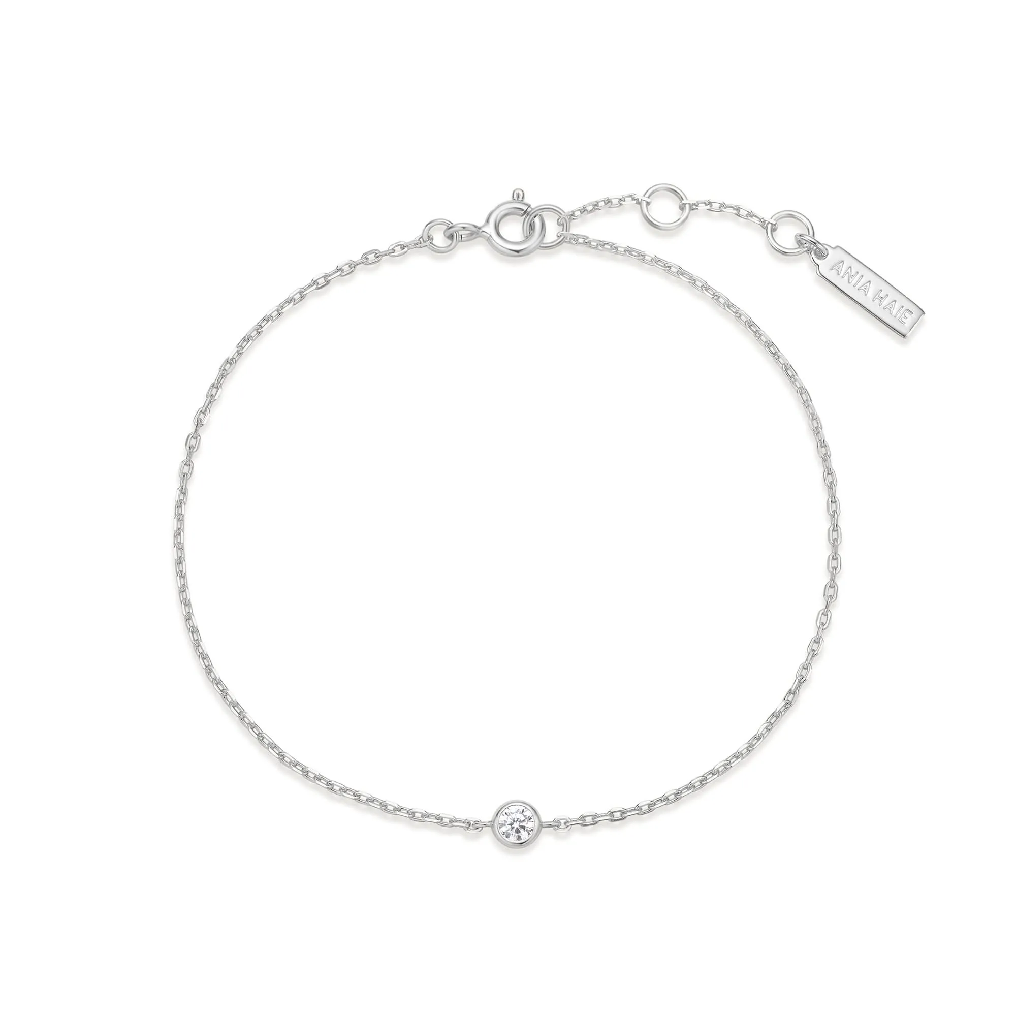 Silver Sparkle Bezel Bracelet B062-01H