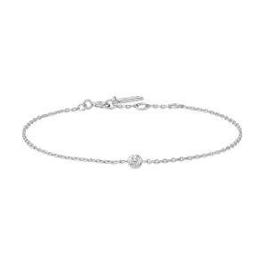 Silver Sparkle Bezel Bracelet B062-01H