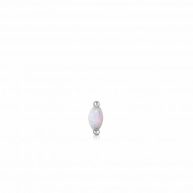 Silver Kyoto Opal Marquise Barbell Single Earring E035-12H
