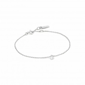 Silver Padlock Bracelet B032-02H