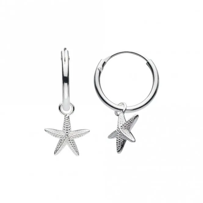 Starfish 13mm Sleeper Hoop Earrings 6374HP