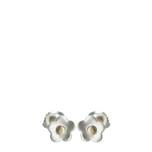 Sterling Silver & 10K Gold Small Flower Stud Earrings