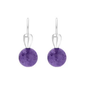 Sterling Silver Blue John Bead Hook Earrings