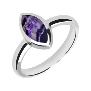 Sterling Silver Blue John Marquise Ring