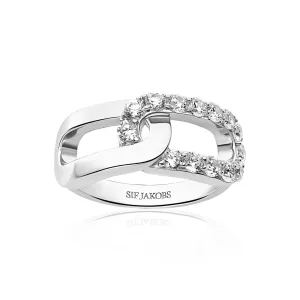 Sterling Silver Capizzi Due Ring SJ-R42238-CZ