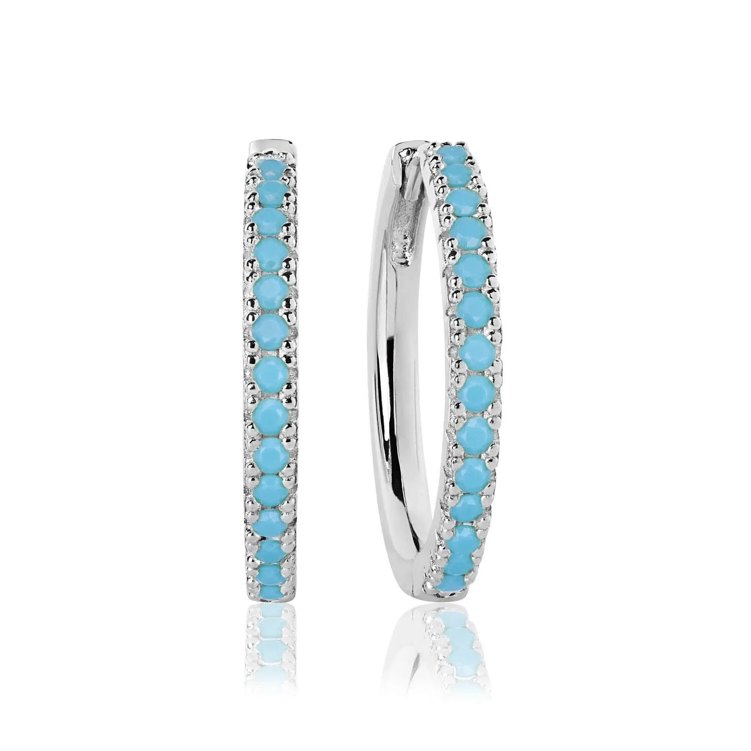 Sterling Silver Ellera Grande Earrings SJ-E2869-TQ